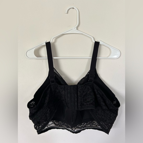 Knix Lace Longline Bra Size XXXXL+ Gilded Black Wireless Lightly Padded - Picture 5 of 8